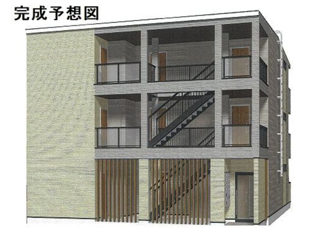 京都市南区久世殿城町のアパートの建物外観