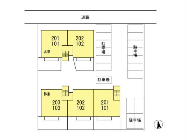 【エトワールA・B　Bの駐車場】