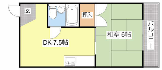 近江八幡市中村町のマンションの間取り