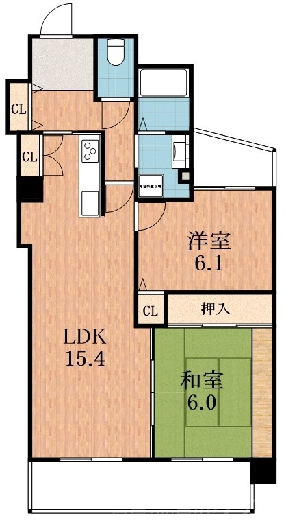 ミーテ夕陽丘の間取り