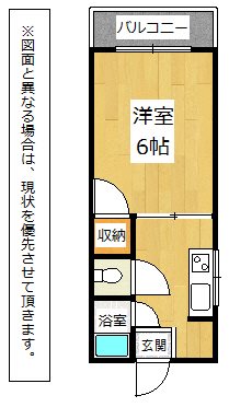 北九州市小倉南区城野のアパートの間取り