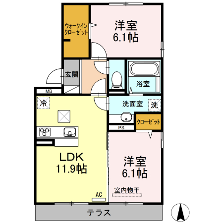 プレミアム八番館　大和の間取り