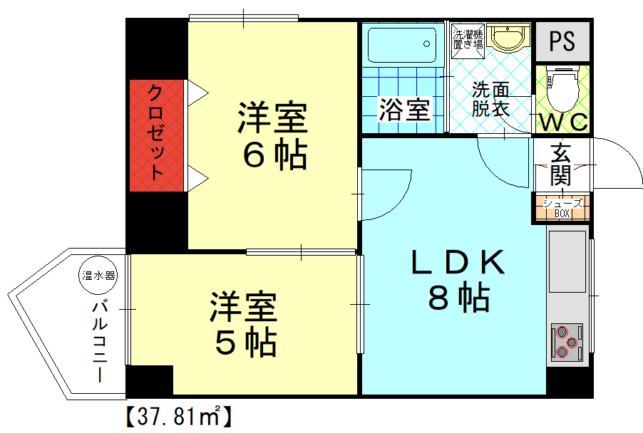 ロイヤルコーポ内納の間取り