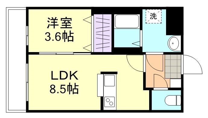 倉敷市美和のマンションの間取り