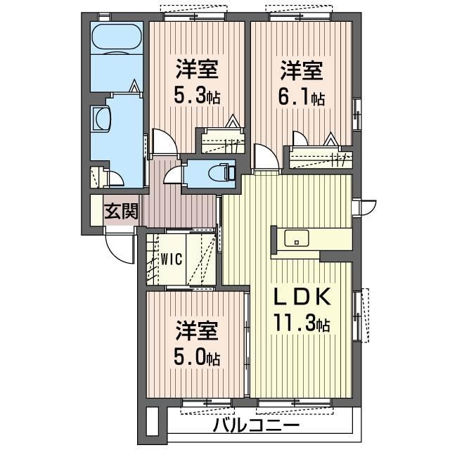 古河市下大野のアパートの間取り