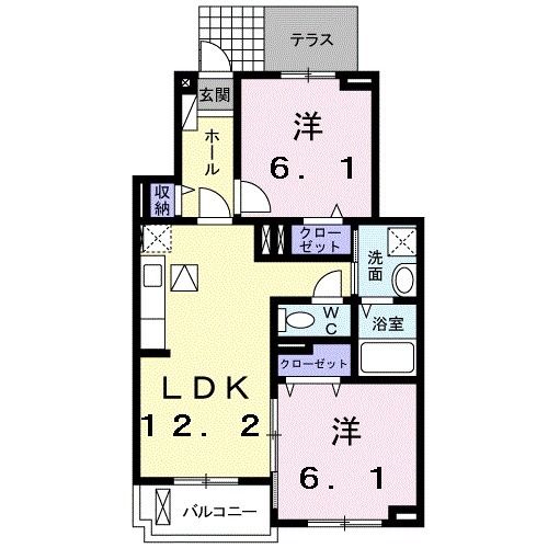 三浦市初声町和田のアパートの間取り