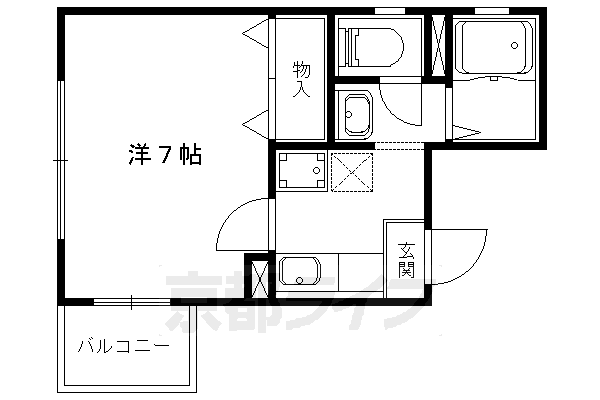 京都市山科区上野御所ノ内町のマンションの間取り