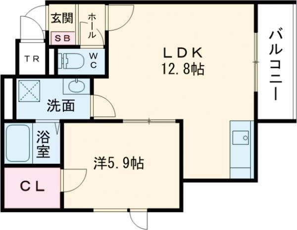 苫小牧市新中野町のアパートの間取り