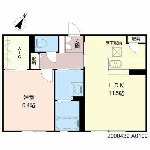 ラプラス白山Aの間取り