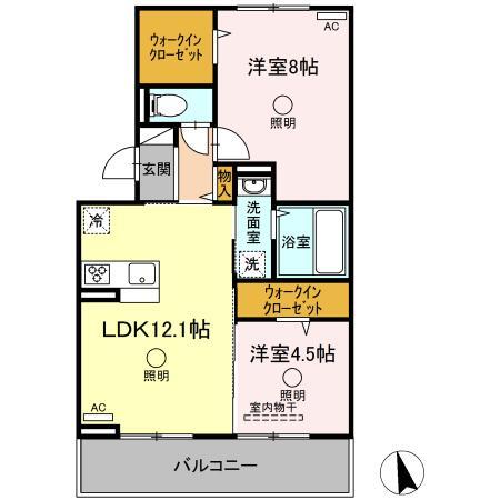 Ｆｏｒｅｓｔ　Ｇａｒｄｅｎ河尻の間取り