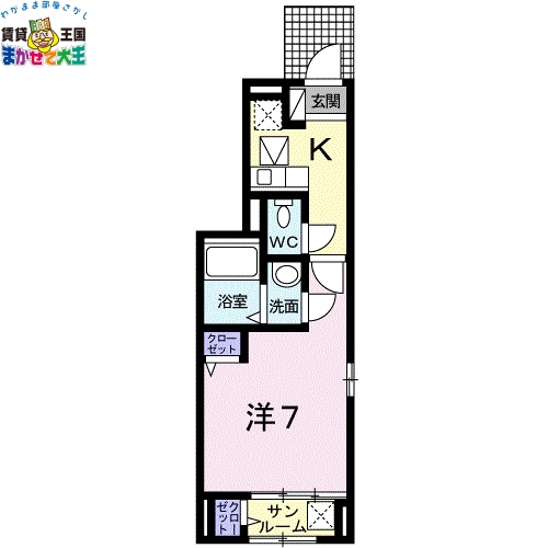 長崎市目覚町のアパートの間取り