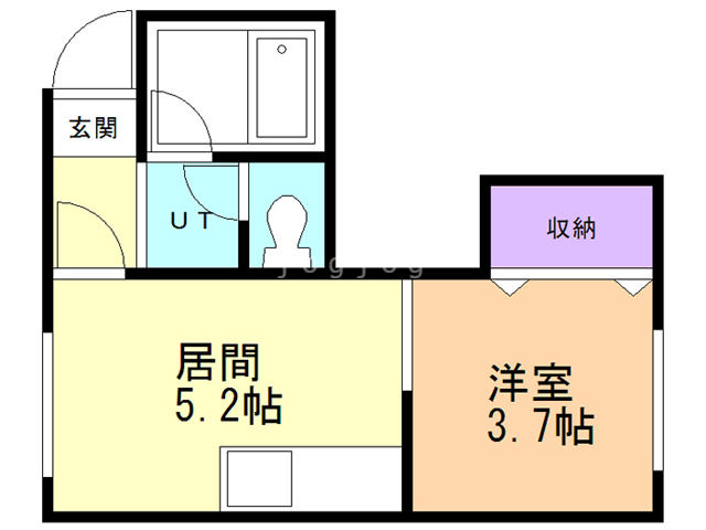 札幌市白石区菊水八条のアパートの間取り