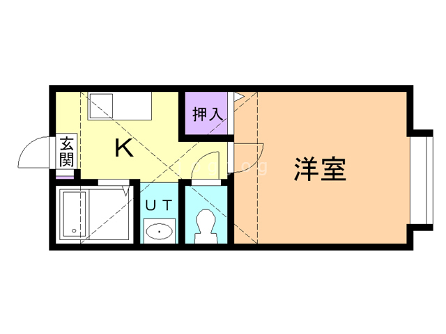 札幌市東区北四十一条東のアパートの間取り