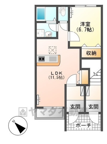 ホワイティCの間取り