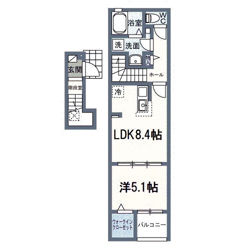 フローラル２１　（Ｂ棟）の間取り