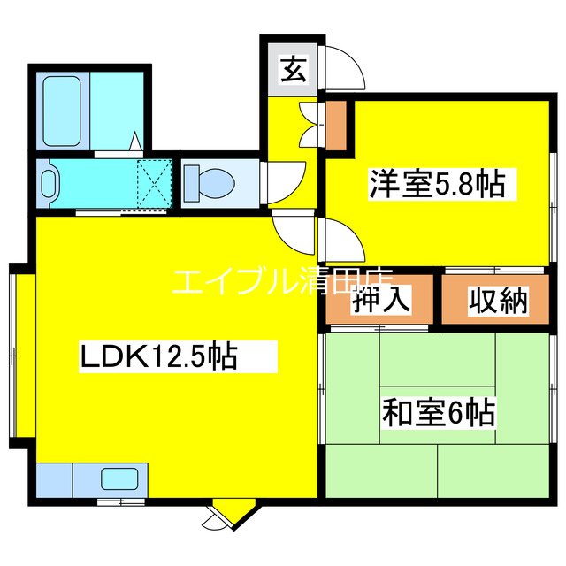 セピア真栄Aの間取り