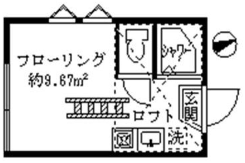 世田谷区大原のアパートの間取り