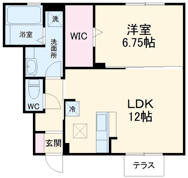 あま市新居屋のアパートの間取り