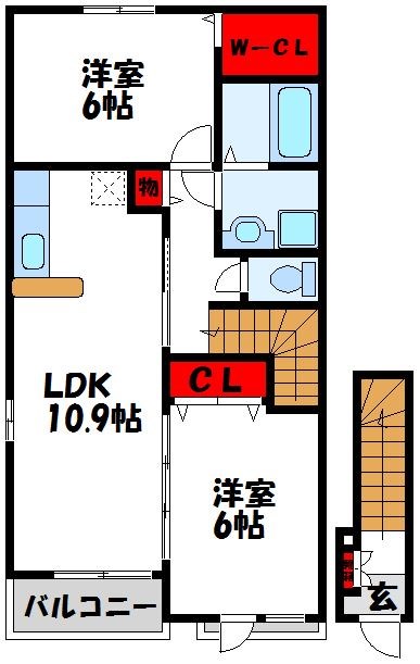 カーサセレーノBの間取り