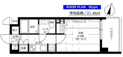 東急田園都市線 三軒茶屋駅 徒歩13分 7階建 築23年の間取り写真
