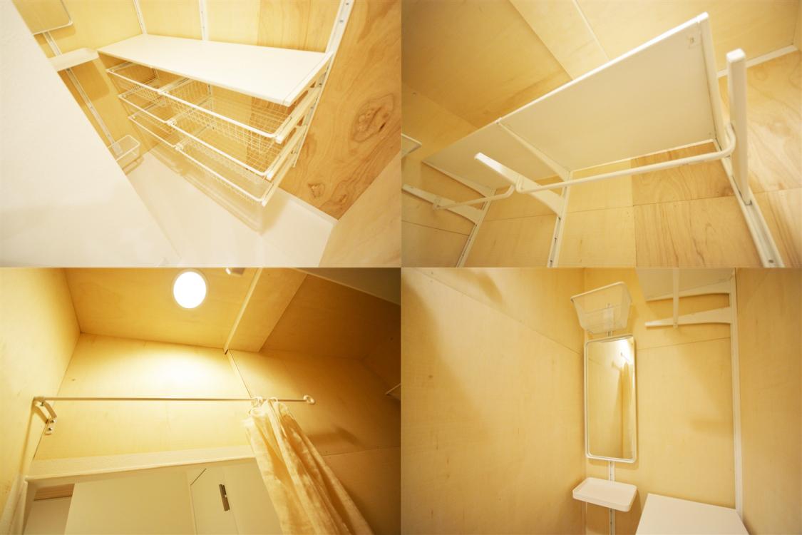 その他設備　限られたスペースを最大利用した収納システムラック。