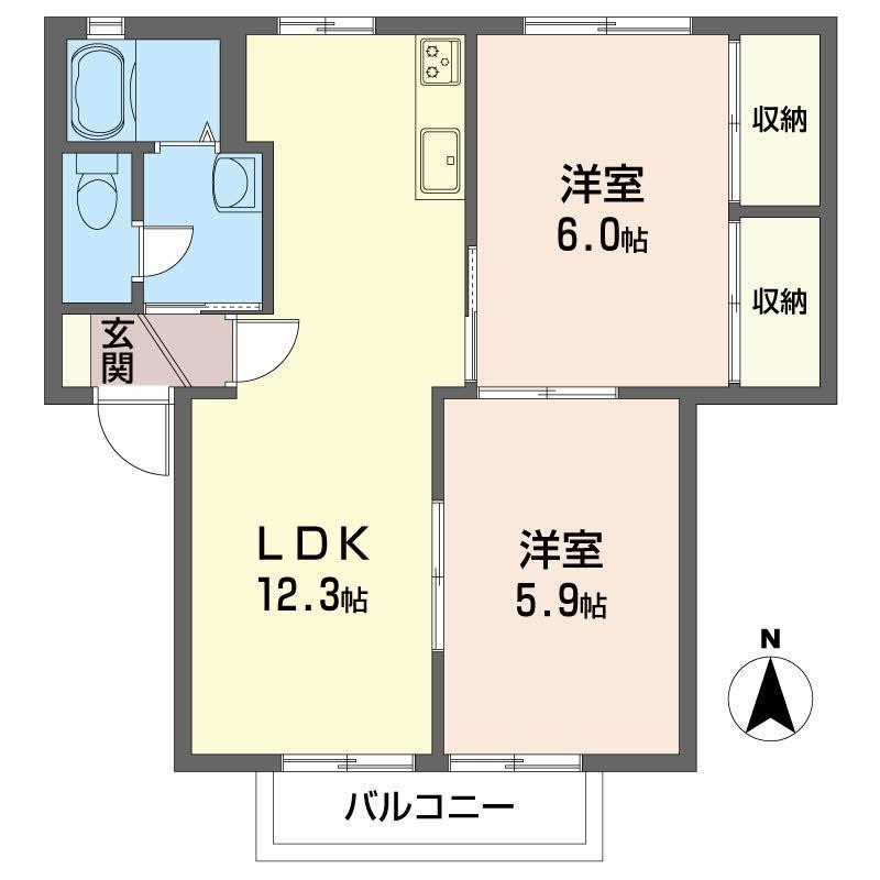 シャーメゾン大原Aの間取り写真