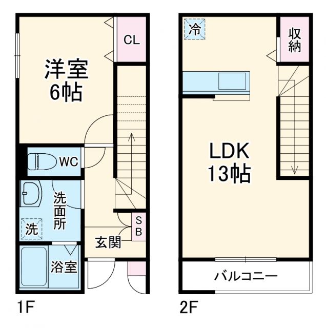 大垣市南若森 新築木造アパートの間取り写真