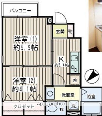 京急本線 京急鶴見駅 徒歩4分 2階建 築10年の間取り写真