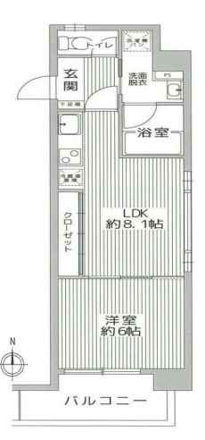 サンレムート江坂eastの間取り写真