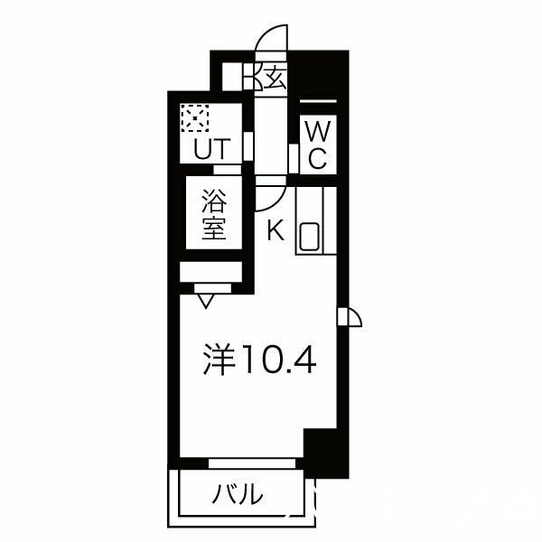 地下鉄東山線 八田駅 徒歩4分 9階建 築9年の間取り写真