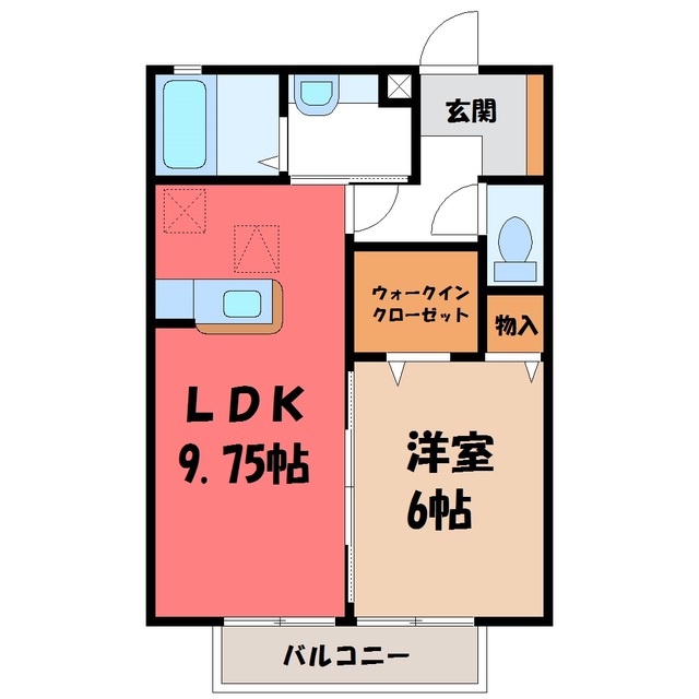 湘南新宿ライン宇須 古河駅 2階建 築15年の間取り写真