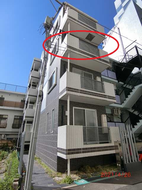 建物外観　１フロア２世帯の全住戸独立した位置の角部屋。