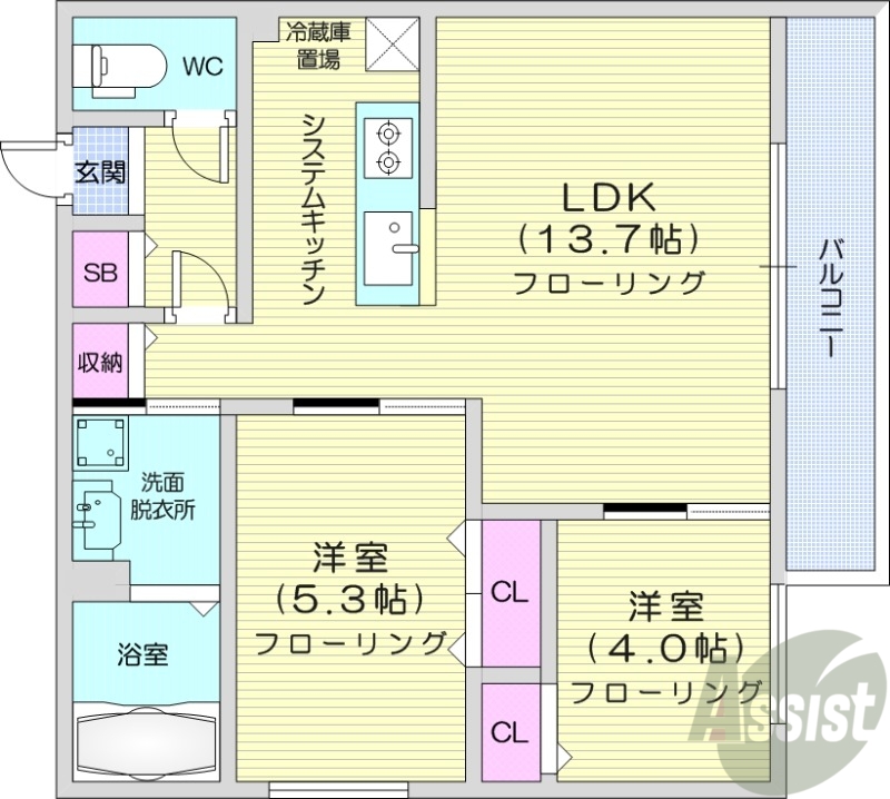 地下鉄南北線 北１８条駅 徒歩6分 4階建 新築の間取り写真
