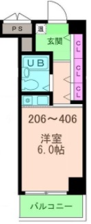 大阪市平野区加美西のマンションの間取り