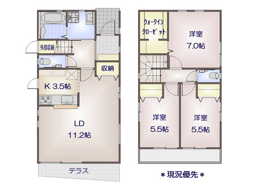 東犀南戸建 Bの間取り写真