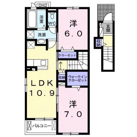 山鹿市鹿本町来民のアパートの間取り