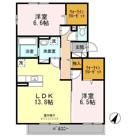 呉市広古新開のマンションの間取り