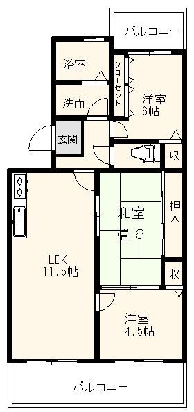 コンフォールカヤノの間取り