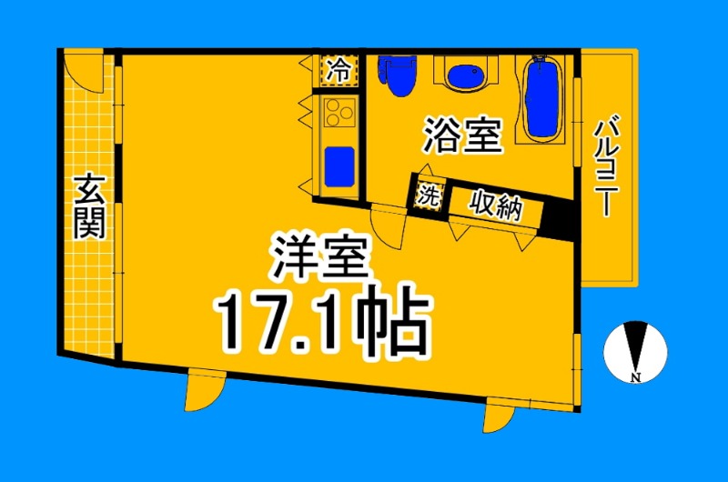 大阪市住吉区帝塚山西のマンションの間取り