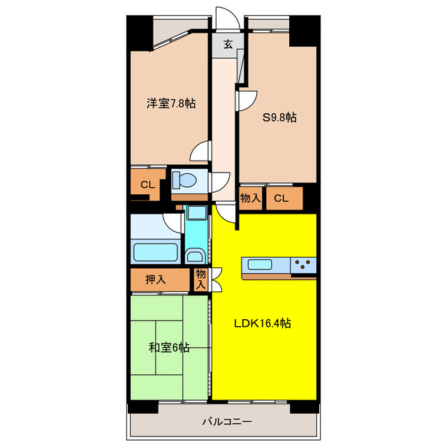 丹羽郡扶桑町大字柏森のマンションの間取り