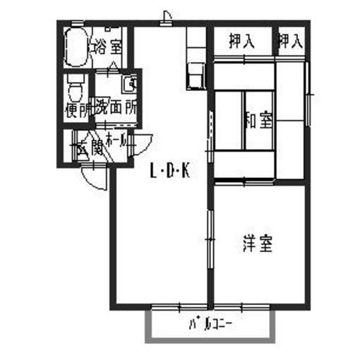 姫路市網干区北新在家のアパートの間取り