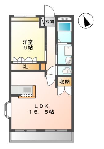 加茂郡坂祝町大針のアパートの間取り