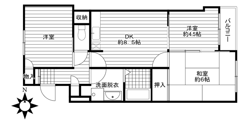 セジュール山本の間取り