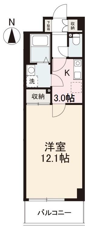 高松市西の丸町のマンションの間取り