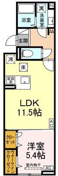 足立区扇のアパートの間取り