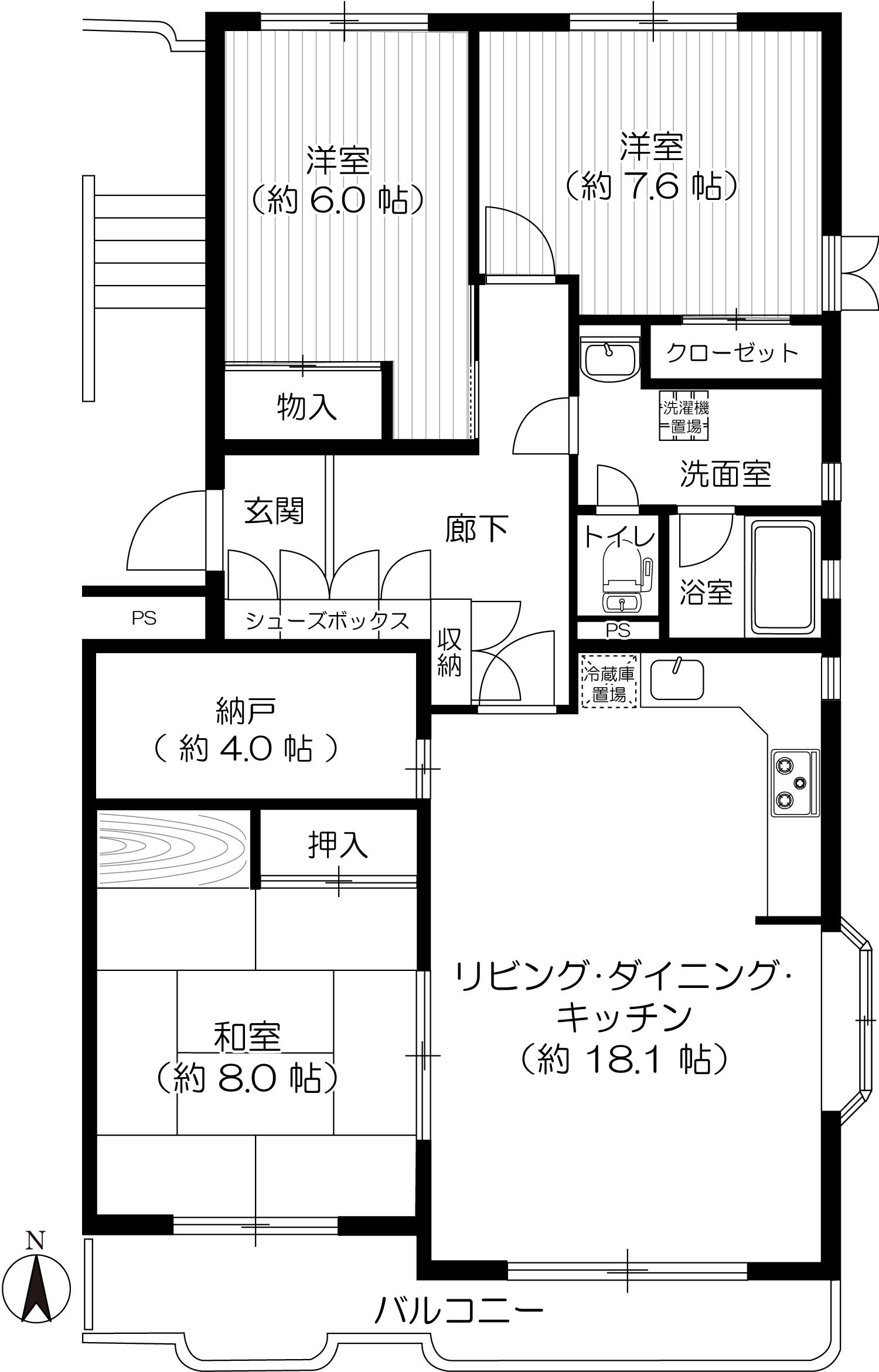 グランフィール清荒神駅前の間取り