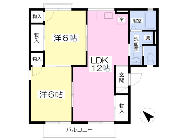 ブローニュましもＢの間取り