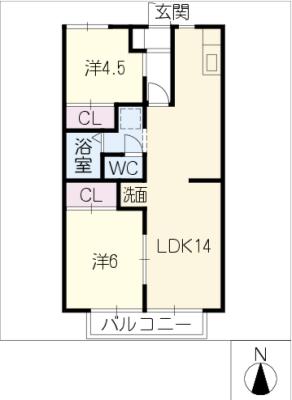 プレジールサクラIIの間取り