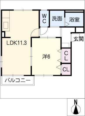 【フレグランス万場山Ｃ棟の間取り】