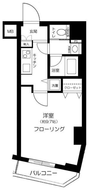 新宿区西早稲田のマンションの間取り